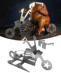 Support De Poulet Pour Canette De Bière GrillX - Moto - Accessoires De BBQ - Poulet à Bière - Outils De Barbecue
