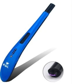 K&L Long Briquet électrique Rechargeable Pour Barbecue - Briquet Plasma Durable - Comprend Une Boîte-cadeau - Briquet Barbecue - Bougies