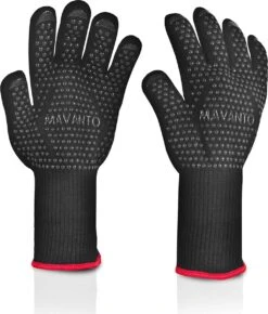 Gants De Barbecue Extra Longs Résistants à La Chaleur Jusqu'à 500 Degrés - également Parfaits Pour Le Four - Gants De Barbecue Professionnels Avec Protection De L'avant-bras (noir, S/M)