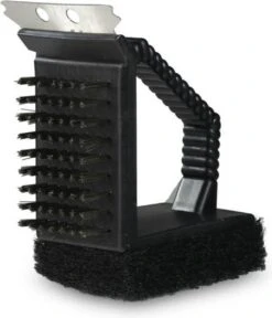 BBQ 3-en-1 - Barbecue - Brosse De Nettoyage - Zwart / Argent - Plastique / Métal - 12 X 7 X 10 Cm