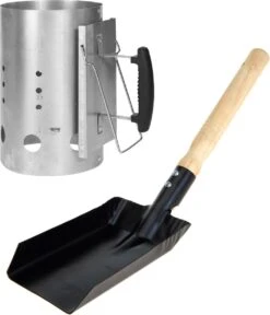 Briques Pour BBQ /allume-charbon Avec Manche En Plastique 30 Cm - Avec Pelle à Charbon Noir 37 Cm - Barbecue