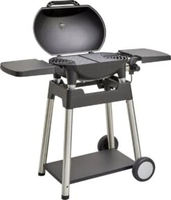 NATERIAL - Grill électrique HYPERION - 2200W - 8 Personnes - H. 98,9 Cm X L. 114,6 Cm X L. 56,5 Cm - Acier - Zwart - Grille Debout - Grille BBQ électrique