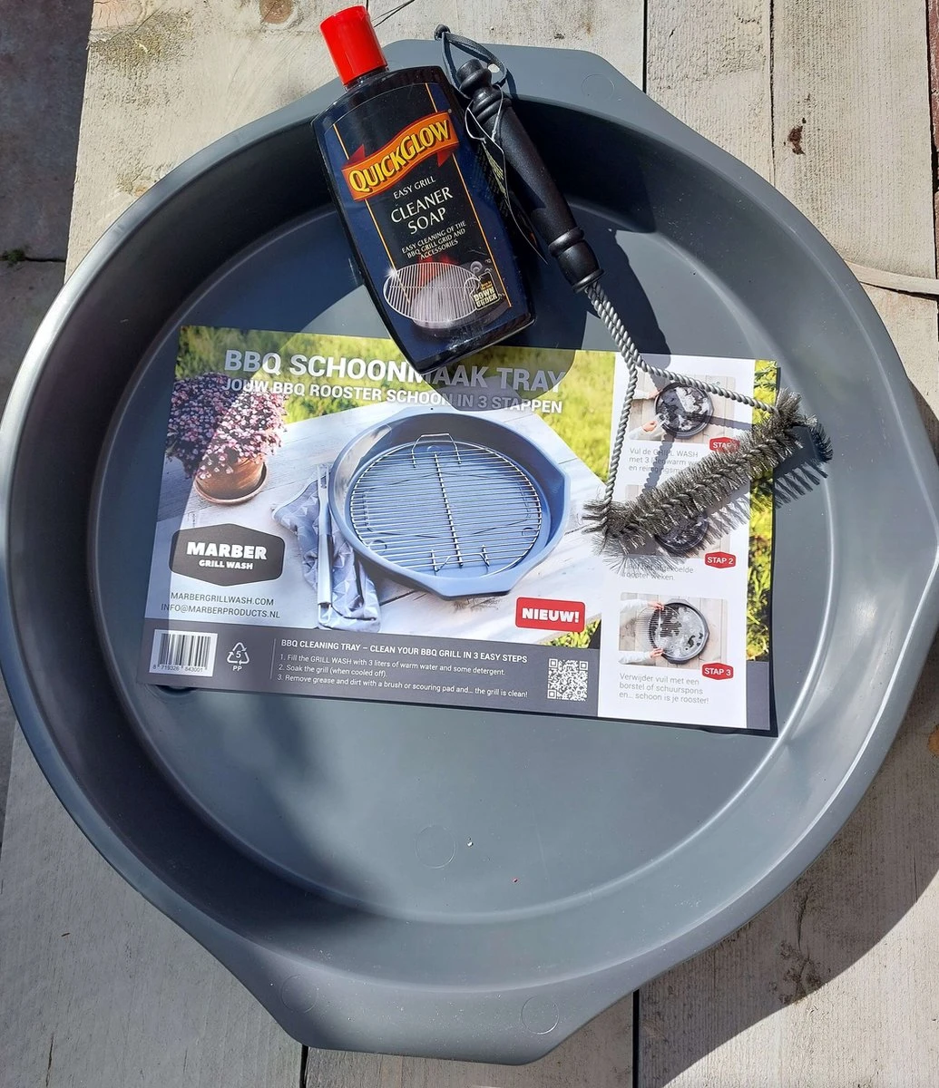 Cleaner PRODUCTS - Kit De Nettoyage Pour BBQ : GRILL WASH + Brosse De Nettoyage Triangulaire + Savon Nettoyant (500 Ml) - Pour BBQ Jusqu'à 49 Cm 1 Cleaner PRODUCTS - Kit De Nettoyage Pour BBQ : GRILL WASH + Brosse De Nettoyage Triangulaire + Savon Nettoyant (500 Ml) - Pour BBQ Jusqu'à 49 Cm