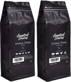 Smokers De Longue Rue | Bois De Fumage | Fumer Des Snippers De Bois | Combi | Chêne Et Hickory | 2 Kg |