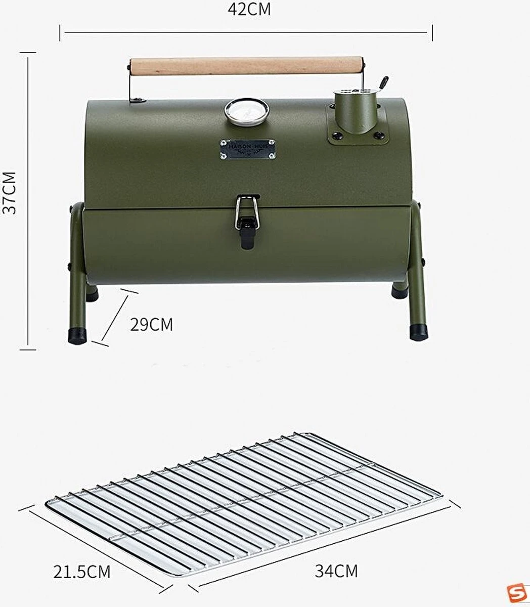 Barbecue à Charbon De Bois - Forme Cylindrique - BBQ D'été - BBQ De Jardin Extérieur Portable Pour 2 à 4 Personnes Camping Pique-nique Viande Savoureuse 5 Barbecue à Charbon De Bois - Forme Cylindrique - BBQ D'été - BBQ De Jardin Extérieur Portable Pour 2 à 4 Personnes Camping Pique-nique Viande Savoureuse – Image 5