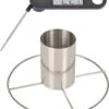 Grille à Poulet / Grille à Poulet Pour Le Barbecue / BBQ/ Four En Acier Inoxydable 20 Cm - Avec Thermomètre à Viande Numérique / Thermomètre à Rôtir En Acier Inoxydable 17 Cm