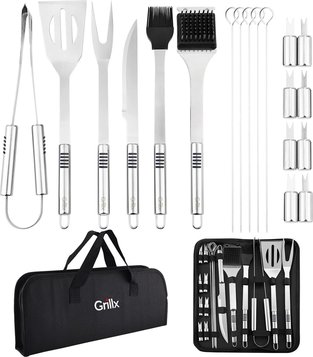 Ensemble D' Outils Pour Barbecue Set - 19 Pièces - Sac De Transport De Luxe Inclus - Accessoires Pour BBQ 1 Ensemble D' Outils Pour Barbecue Set - 19 Pièces - Sac De Transport De Luxe Inclus - Accessoires Pour BBQ