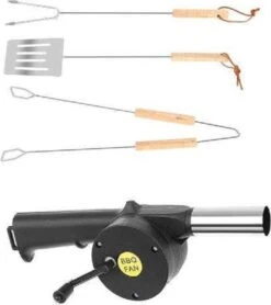 Grand BBQ à Charbon De Bois Mobile Avec Couvercle - Set D' Accessoires De Vêtements Pour Bébé Pour Outils Inclus - Acier - Zwart -Grill Feu Maison 1065x1200