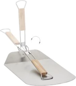 Relaxdays Pelle à Pizza Manche Bois - Pliable - Pelle à Pain Inox - Four Pelle à Pizza -Grill Feu Maison 1065x1200 3