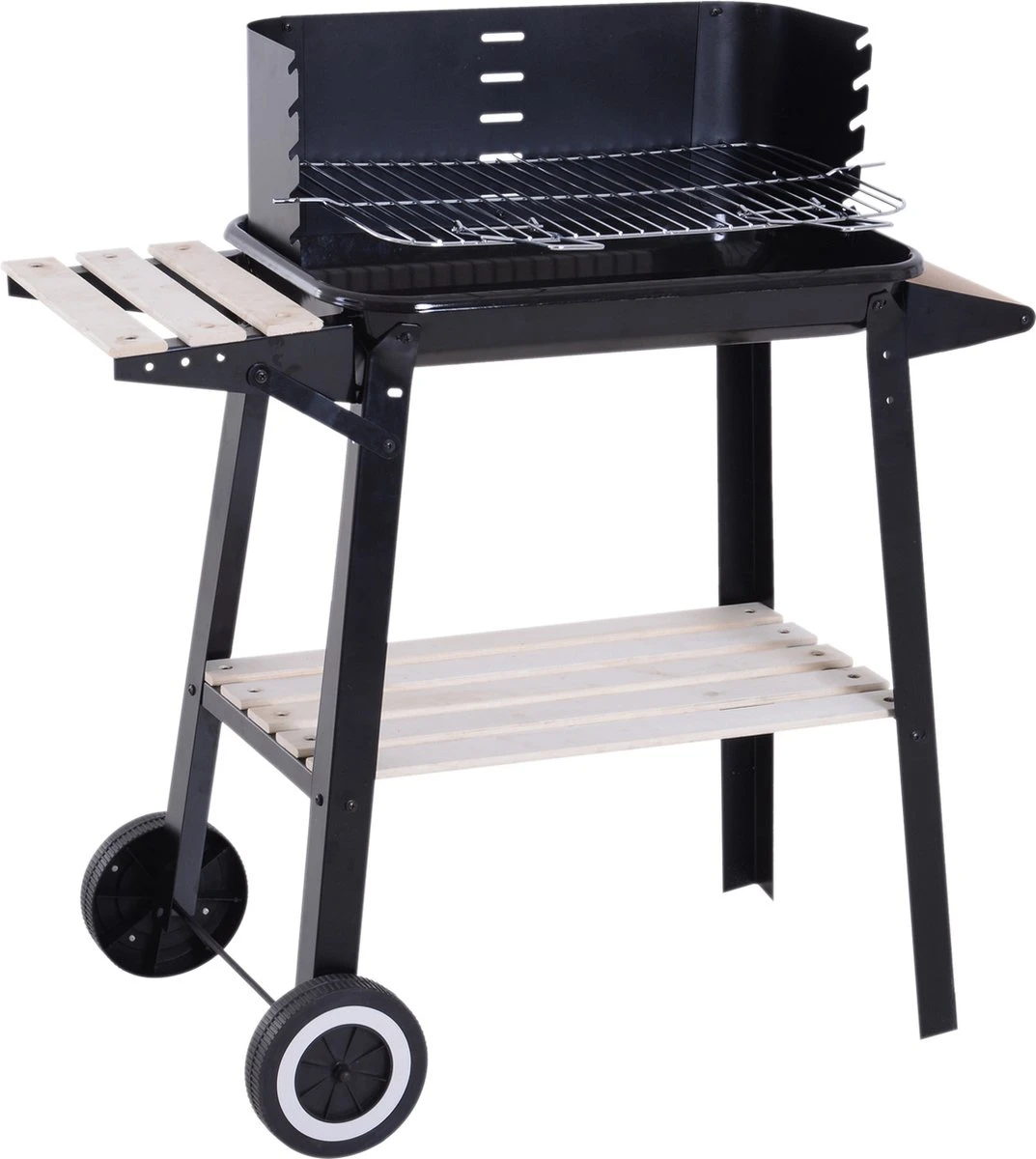Station De Grillades Sur Chariot Outsunny Barbecue Autoportant Avec Pare-vent 2 X étagère Réglable En Hauteur 846-032 1 Station De Grillades Sur Chariot Outsunny Barbecue Autoportant Avec Pare-vent 2 X étagère Réglable En Hauteur 846-032
