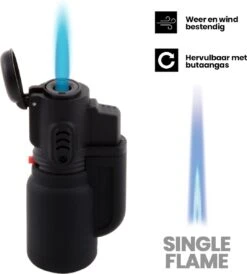 Atomic Briquet Atomique Bullet - Briquet Feux D'artifice - Briquets - Briquet à Gaz - Briquet Tempête - Brûleur à Gaz - Briquet Barbecue - Briquet Bougie - Briquet à Gaz Rechargeable - Briquet Crème Brûlée