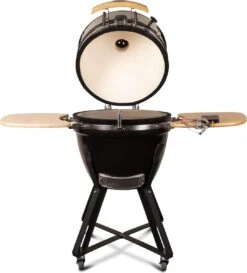 Patton - Kamado 21 - Premium Black - Barbecue En Céramique - Avec Indicateur De Température à Cœur Bluetooth - éclairage LED - Grand Modèle - Complet - Noir -Grill Feu Maison 1085x1200