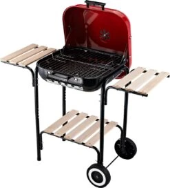 Outsunny Charcoal Grill Grill Chariot Station De Gril Gril Sur Pied Gril Avec Protection Contre Le Vent 3x étagère 846-043