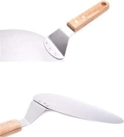 Pelle à Pizza Ronde En Acier Inoxydable Pour Barbecue Ou Four - Manche En Bois 25cm Pelle à Pizza - Spatule à Pizza - Spatule - Pelle à Gâteau -Grill Feu Maison 1092x1200 1