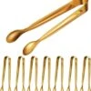 Pince à Sucre, 8 Pièces, Barre Chocolatée, Acier Inoxydable, Pince à Glace Pour Bonbons, Salade, Spaghetti, Pince à Servir Pour Mariage, Fête, Bar, Buffet, Grill, Pique-nique (or)