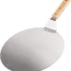 VILDE Pelle à Pizza 30,5 Cm Pelle à Pizza En Acier Avec Manche En Bois 48,5 Cm X 8,5 Cm Pelle à Pain Pelle à Pâtisserie