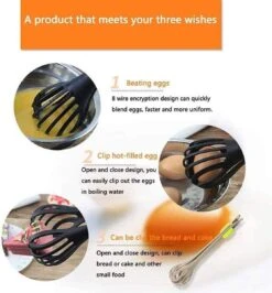 Doodadeals® | Aide De Cuisine 2 En 1 | Batteur à Main, Pince De Cuisine | Garde | Spaghetti Tang | Salade Tang -Grill Feu Maison 1116x1200 2