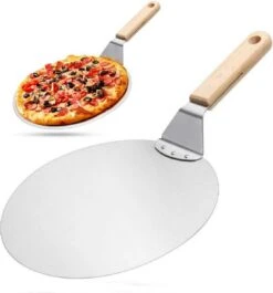 Pelle à Pizza Ronde Inox - Pour BBQ Ou Four - Manche En Bois - Diamètre ø25,5cm -Grill Feu Maison 1117x1200 2