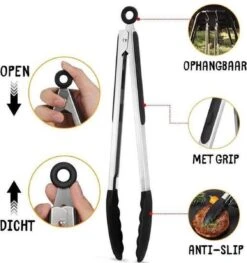 Ensemble De Barbecue - Set De BBQ 3 Pièces - Pinces à Barbecue - Brosse En Siliconen - Pinces à BBQ -Grill Feu Maison 1128x1200 2