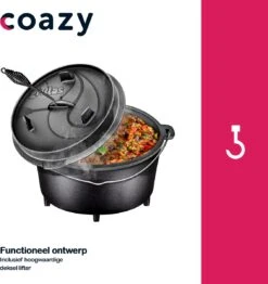 Coazy Grillas 9L Avec Pattes | Four Néerlandais | Poêle à BBQ En Fonte Avec Couvercle | Barbecue Petromax | Poêle à Frire | -Grill Feu Maison 1132x1200 4