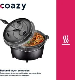 Coazy Grillas 9L Avec Pattes | Four Néerlandais | Poêle à BBQ En Fonte Avec Couvercle | Barbecue Petromax | Poêle à Frire | -Grill Feu Maison 1132x1200 5