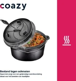 Grillas Coazy 4.2L | Four Néerlandais | Poêle à BBQ En Fonte Avec Couvercle | Barbecue Petromax | Poêle à Frire | -Grill Feu Maison 1132x1200 6