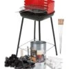 Inround - Barbecue Avec Briquettes De Charbon De Bois, Allume-feu, Allume-charbon Et Brochettes De Barbecue - BBQ