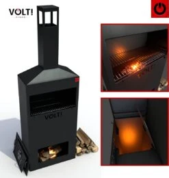 VOLT! Dutch Fire Oven BBQ Grill - Smoker Barbecue - Smoke Box Outdoor Kitchen - Barbecue à Charbon De Bois - Four Extérieur - Grille De BBQ - Zwart -Grill Feu Maison 1141x1200