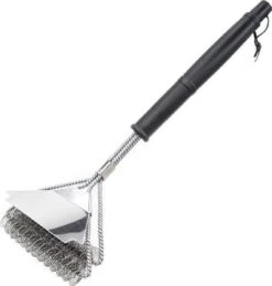 Brosse Barbecue Avec Grattoir Inox 440 X 140 X 40 Mm