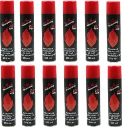 12x Pièces Briquet Gaz - Rechargeable - 3600ml - Gaz Butane - A Recharger - Bouteille De Gaz