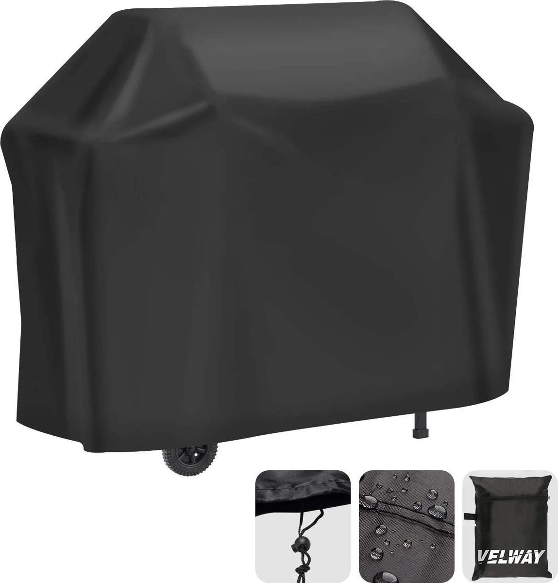 Housse De Grille Grille À Gaz Housse De Barbecue Housse De BBQ Étanche Housse De Protection Capot Grill Bâche Pour Weber Brinkmann Char Broil Holland Jenn Air (147x61x117cm) - Zwart 5 Housse De Grille Grille À Gaz Housse De Barbecue Housse De BBQ Étanche Housse De Protection Capot Grill Bâche Pour Weber Brinkmann Char Broil Holland Jenn Air (147x61x117cm) - Zwart – Image 5