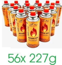 Bouteilles De Gaz Pour Cuisinière Unilight - 56 Pièces - Gaz Butane - Cartouche De Gaz Cartouches De Gaz Butane - Bouteilles De Gaz Pour Réchaud De Camping 56x Cartouches De Gaz (forfait Avantage)