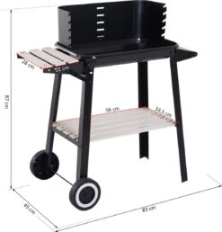 Station De Grillades Sur Chariot Outsunny Barbecue Autoportant Avec Pare-vent 2 X étagère Réglable En Hauteur 846-032 29 Station De Grillades Sur Chariot Outsunny Barbecue Autoportant Avec Pare-vent 2 X étagère Réglable En Hauteur 846-032 -Grill Feu Maison 1151x1200