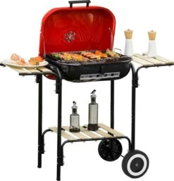Outsunny Charcoal Grill Grill Chariot Station De Gril Gril Sur Pied Gril Avec Protection Contre Le Vent 3x étagère 846-043 -Grill Feu Maison 1152x1200 1
