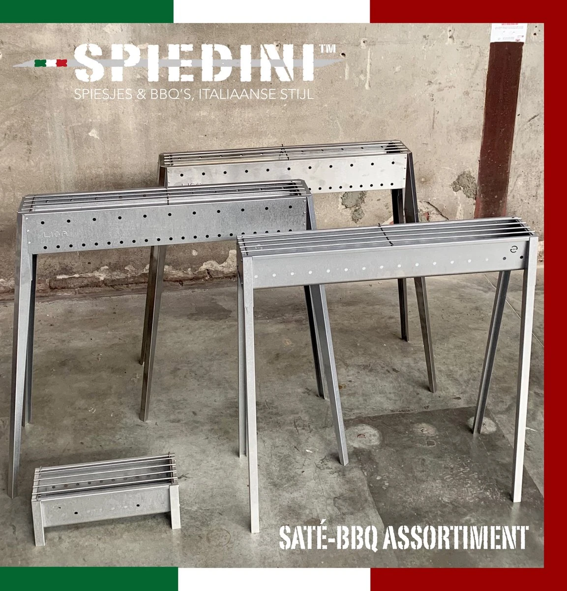 Spiedini Satay BBQ Bali 80 - Barbecue à Charbon Avec Grille Horizontale Pour Satay Ou Autres Brochettes - Longueur 80 Cm, Largeur 11 Cm - Matière : Fer Aluminisé 12 Spiedini Satay BBQ Bali 80 - Barbecue à Charbon Avec Grille Horizontale Pour Satay Ou Autres Brochettes - Longueur 80 Cm, Largeur 11 Cm - Matière : Fer Aluminisé – Image 12