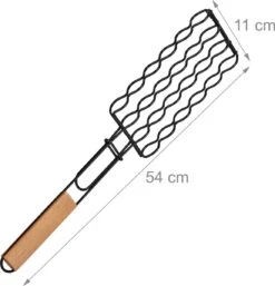 Relaxdays Pince à Saucisses - Support à Saucisses - Pour Barbecue - Grill à Saucisses - Pour 6 Saucisses -Grill Feu Maison 1153x1200 8