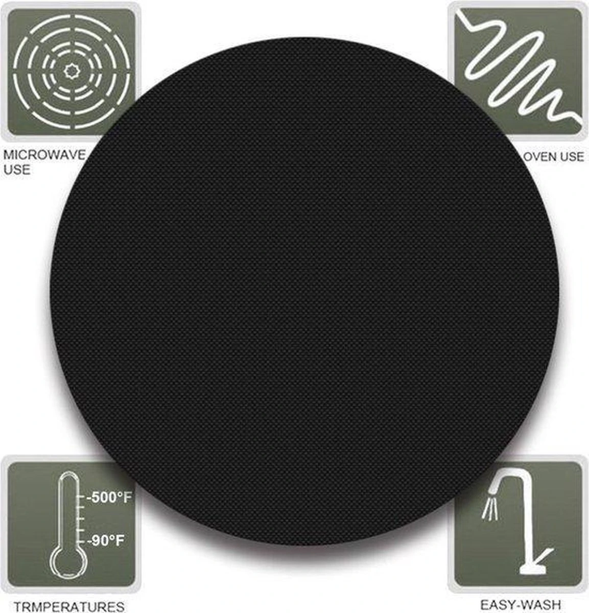 Set De 2 Tapis De BBQ Ronds - Taille 40cm - Tapis De Grill 1 Set De 2 Tapis De BBQ Ronds - Taille 40cm - Tapis De Grill