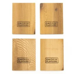Smokin' Flavours | Planche à Fumer | Bois De Cèdre | 15 Cm I 4 Pièces | Bois De Fumage -Grill Feu Maison 1157x1200