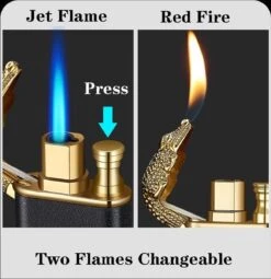 Briquet Dragon - Briquet Dragon - Dual Flame - Allume-feu - Taille De Flamme Différente - Rechargeable - WBV™ -Grill Feu Maison 1162x1200 10