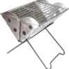 Mini Flatpack Grill & Firepit - Panier à Feu Et Gril En Un - Acier Inoxydable Pliable Grill & Go Panier à Feu Compact Pliable Uco Flatpack Lightweight Grill BBQ Barbecue Fire Basket + Sac De Transport Pratique