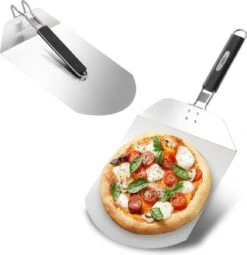 Pelle à Pizza Bighorn Pour BBQ Et Four-Manche Pliant -Coupe-Pizza-Inox -convient Comme Pelle à Pain Et Pelle à Four - SRPT01 -Grill Feu Maison 1163x1200