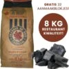 Charbon De Bois, Bois Dur, 8 Kg, Barbecue, Qualité Restaurant Professionnel, Longue Durée De Combustion
