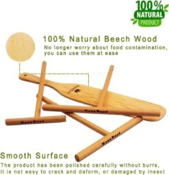 Crêpière - Spatule à Crêpes - 4 Pièces En Bois (18", 13", 9" Spatule Et Spatule En Bois De 30 Cm De Long) Tailles Pratiques Pour Tous Les Amateurs De Crêpes - Crêpière 100% Naturelle Et De Haute Qualité -Grill Feu Maison 1164x1200 4
