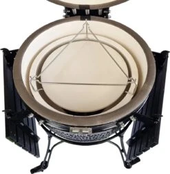 Obelix Kamado Large - 22 Pouces - Zwart - Avec Poseur De Plaque - Feutre En Fibre De Verre - Système D'ouverture / Fermeture - Precision Top-Vent -Grill Feu Maison 1165x1200 2