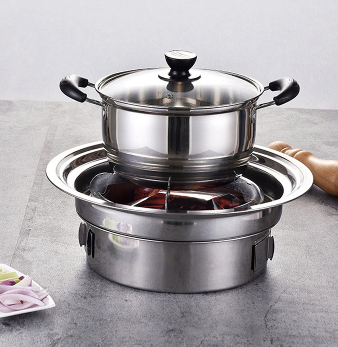 BBQ Coréen Portable - Charbon De Bois - Ustensiles De Cuisson - Revêtement Antiadhésif En Acier Inoxydable - Poêle à Charbon Portable Avec Plaque Chauffante - BBQ De Camping En Plein Air 3 BBQ Coréen Portable - Charbon De Bois - Ustensiles De Cuisson - Revêtement Antiadhésif En Acier Inoxydable - Poêle à Charbon Portable Avec Plaque Chauffante - BBQ De Camping En Plein Air – Image 3