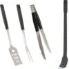 Ensemble D'outils Pour BBQ/ Barbecue 4 Pièces En Acier Inoxydable Avec Brosse De Nettoyage - Pinces - Fourchette - Spatule