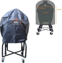 Housse De BBQ Ronde étanche - 84 Cm X 77 Cm - Housse De Protection Pour BBQ - Accessoires De Barbecue - Convient Pour Kamado, Big Green Egg, Grill Guru, The Bastard, Patton, Weber