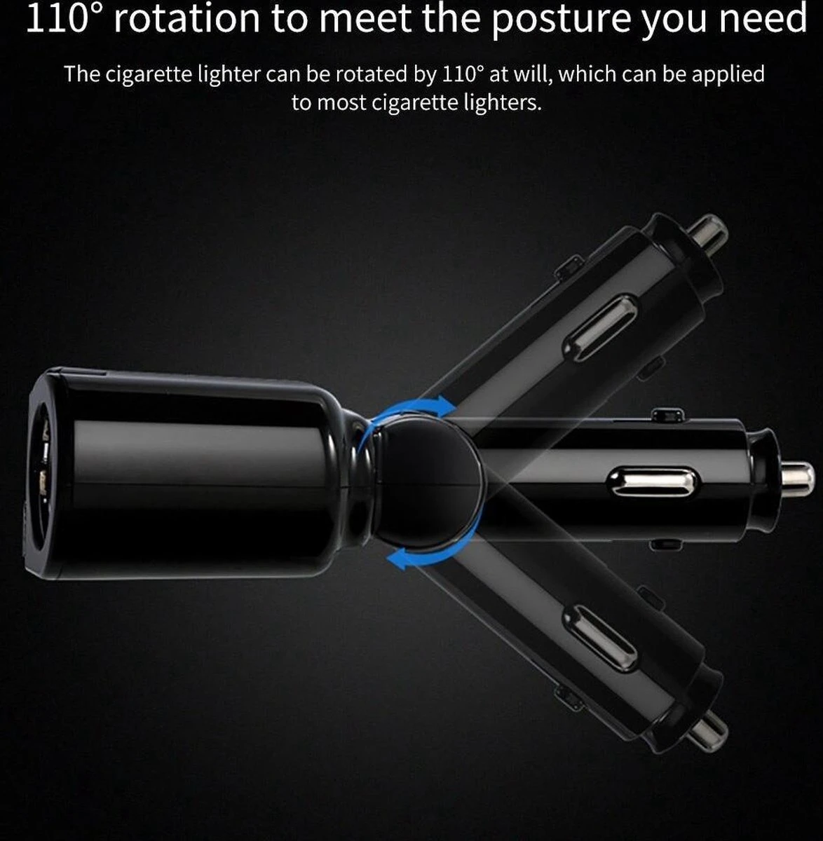 Répartiteur D'allume-cigare De Voiture - Entrée USB De Voiture - 2 Prises De Cigarette - Chargeur De Voiture - Répartiteur 12 V - Chargeur De Voiture USB 2 Répartiteur D'allume-cigare De Voiture - Entrée USB De Voiture - 2 Prises De Cigarette - Chargeur De Voiture - Répartiteur 12 V - Chargeur De Voiture USB – Image 2