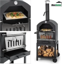 Four à Pizza MaxxGarden Extérieur - Charbon De Bois De Bois - Incl. Pierre à Pizza - 45x65x158cm 10 Four à Pizza MaxxGarden Extérieur - Charbon De Bois De Bois - Incl. Pierre à Pizza - 45x65x158cm -Grill Feu Maison 1175x1200