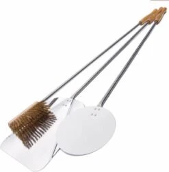 Set De 3 Cuillères à Pizza : Pelle à Pizza + Pelle à Pizza + Brosse à Pizza